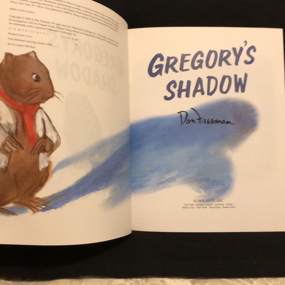GREGORY’S SHADOW by DON FREEMAN GROUNDHOG DAY CHILDREN’S SCHOLASTIC BOOK - #257 - Picture 3 of 8